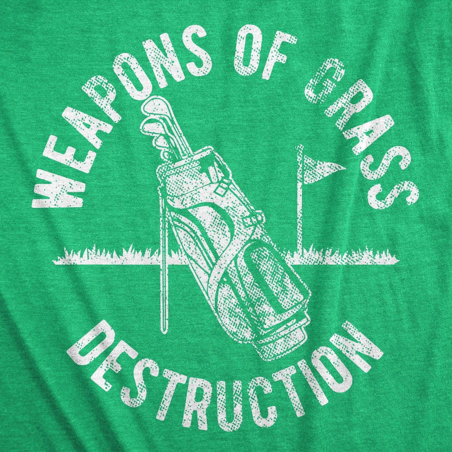 Weapons of Grass Destruction Men's Tshirt Golf Graphic Tee