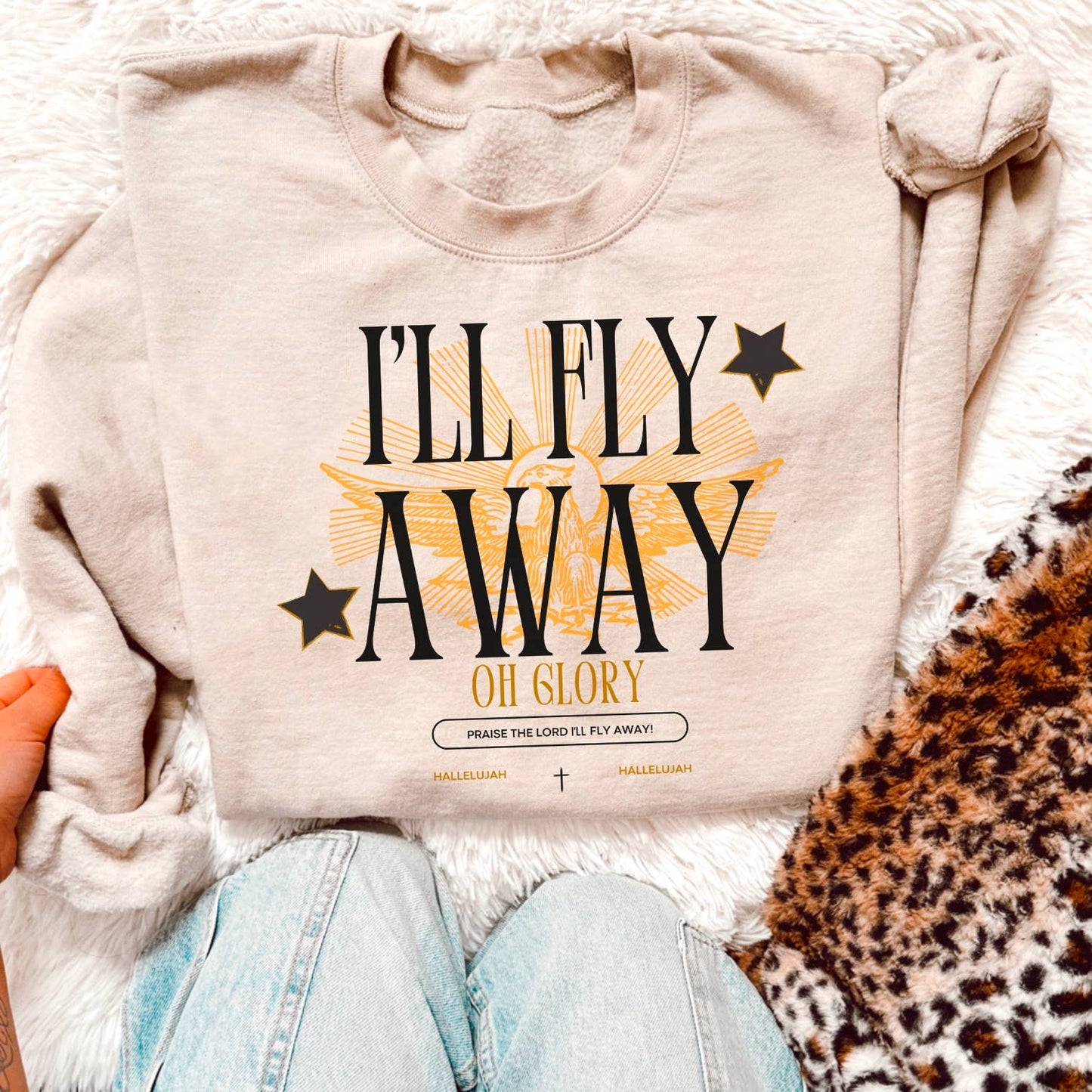 I’Ll Fly Away Christian Graphic Sweatshirt |Christian Shirt