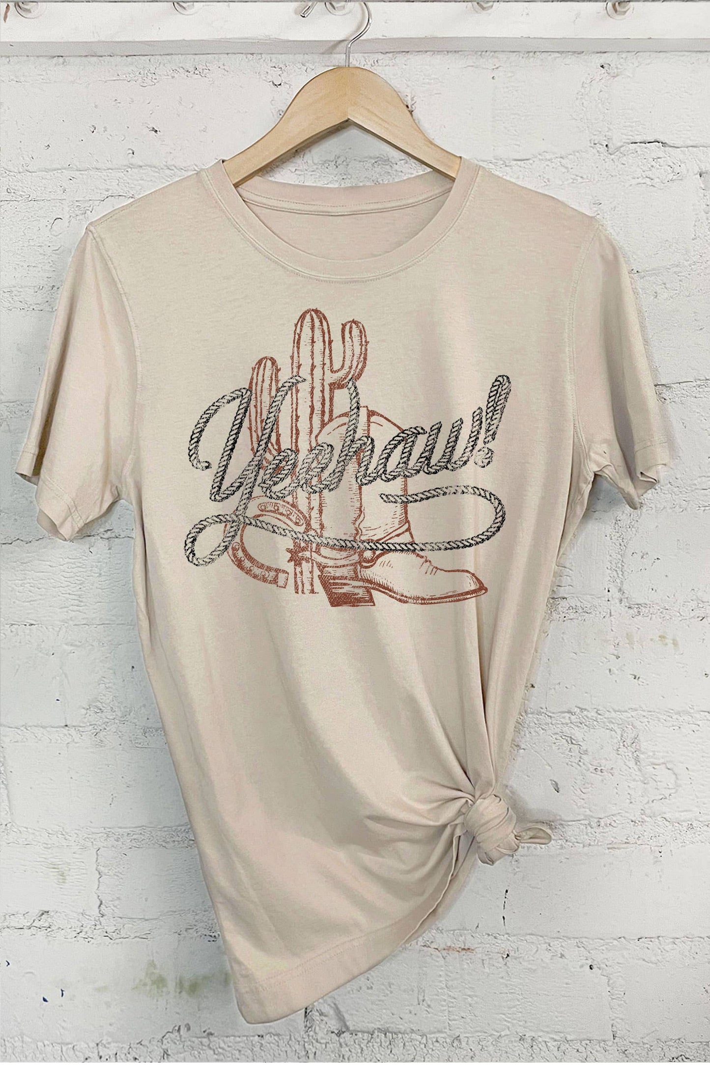 Yee Haw Classic Short-Sleeve Cotton Tee For Women