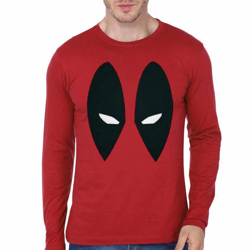 Deadpool Eyes Red Full Sleeves T-Shirt