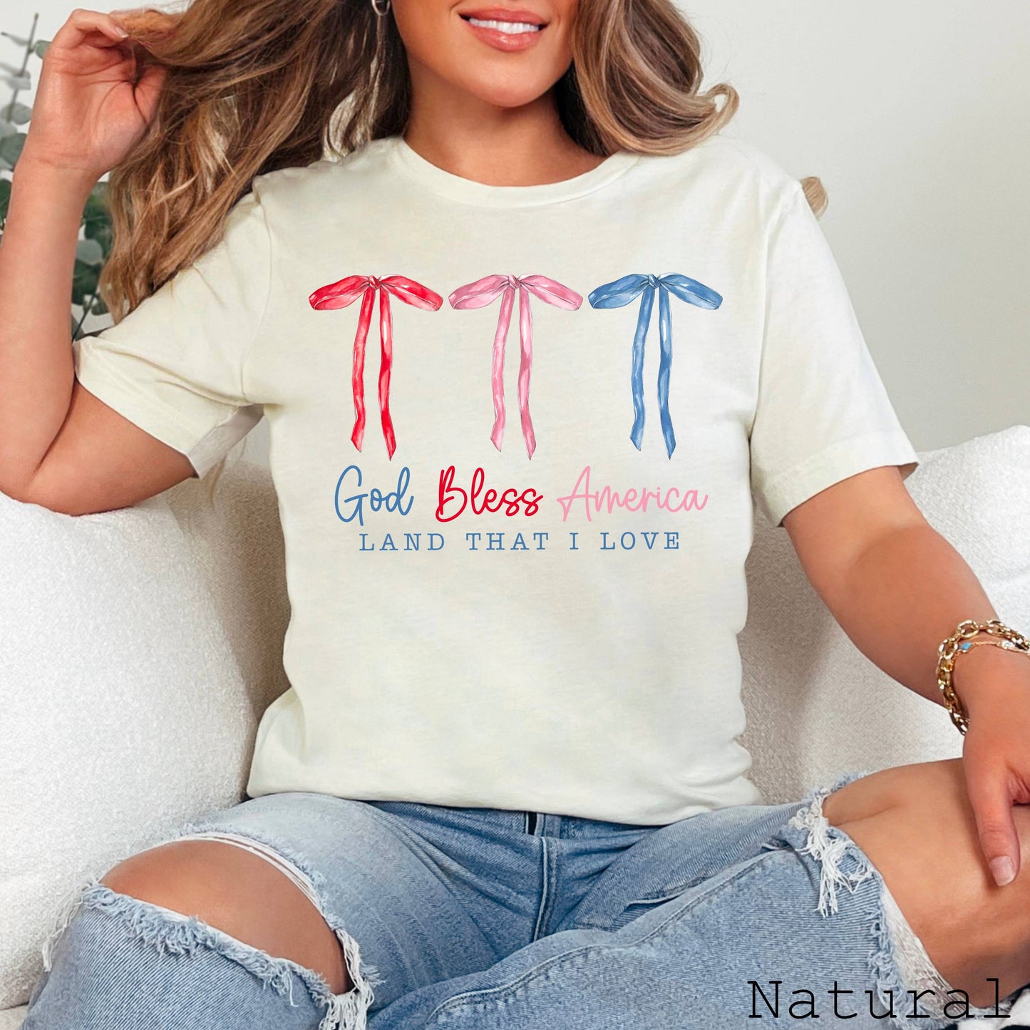 July 4th Graphic Tee | God Bless America | Bella Canvas