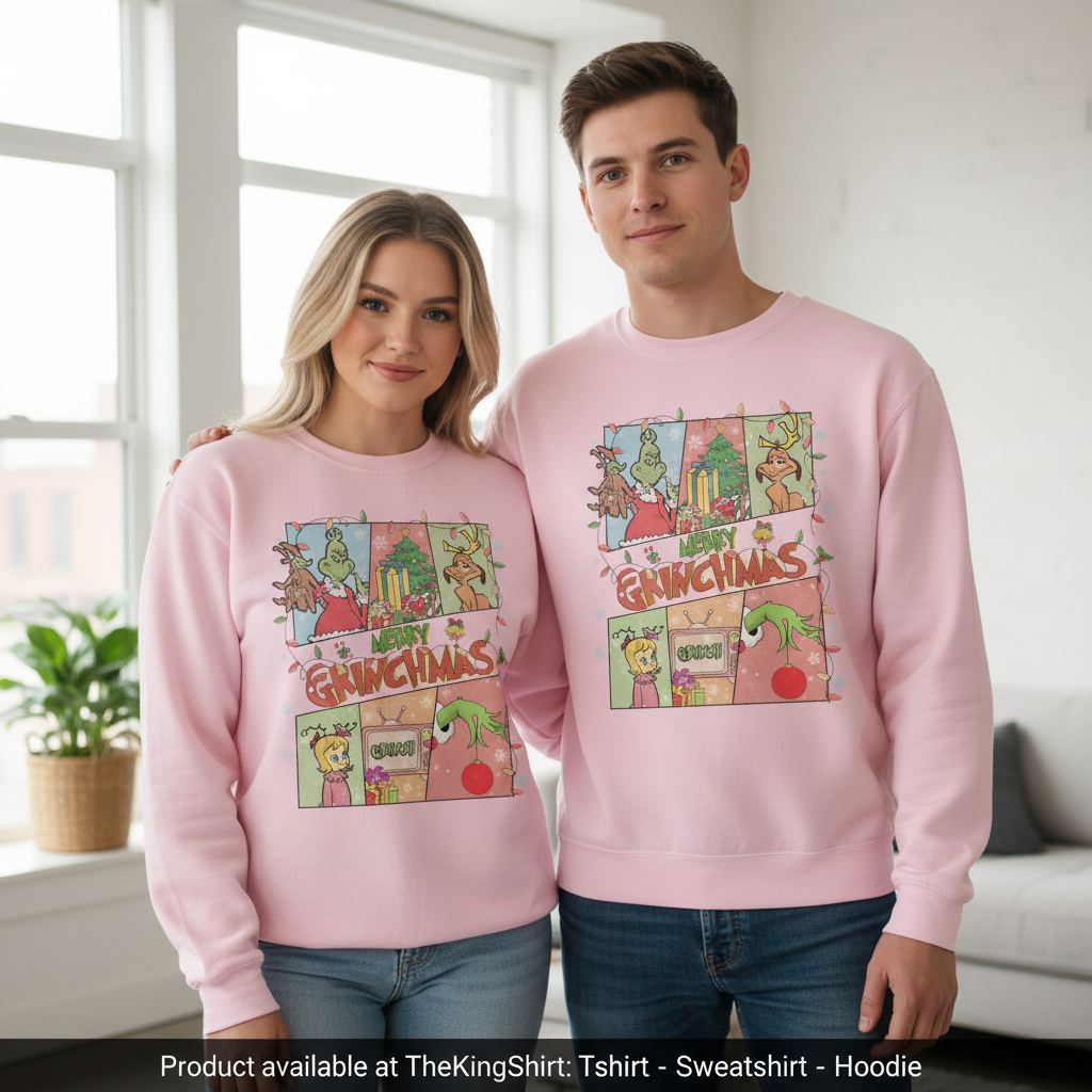Vintage Comic Grinchmas Tee | Whoville Christmas Shirt