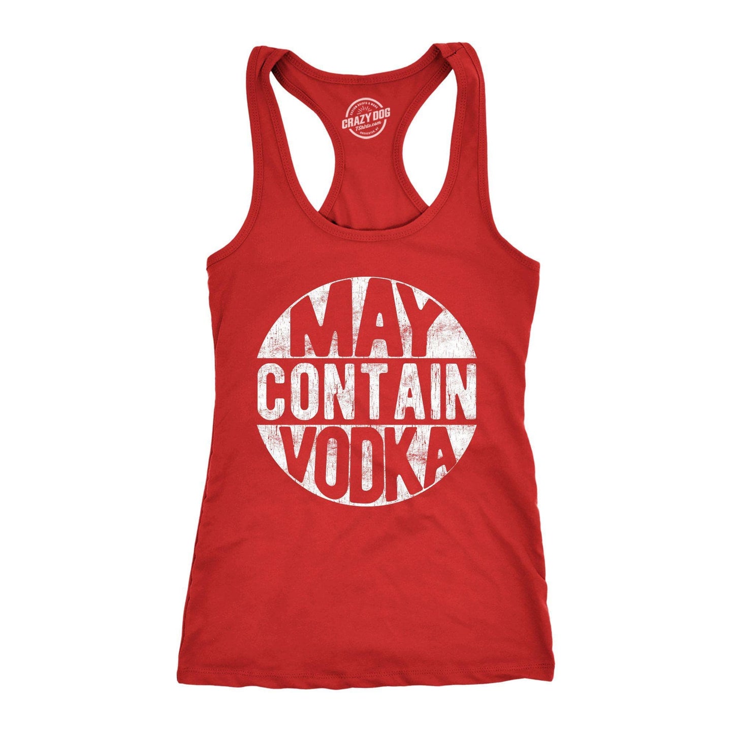 May Contain Vodka Women's Tank Top Drinking Graphic Tank