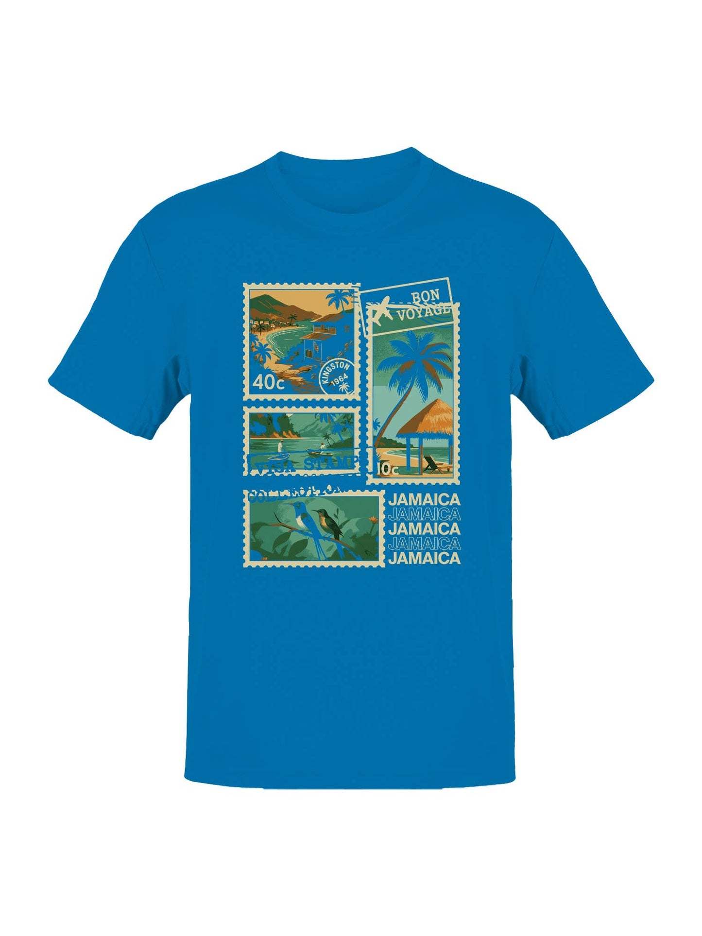 Vintage Jamaica Postage Stamp Art Men's T-Shirt