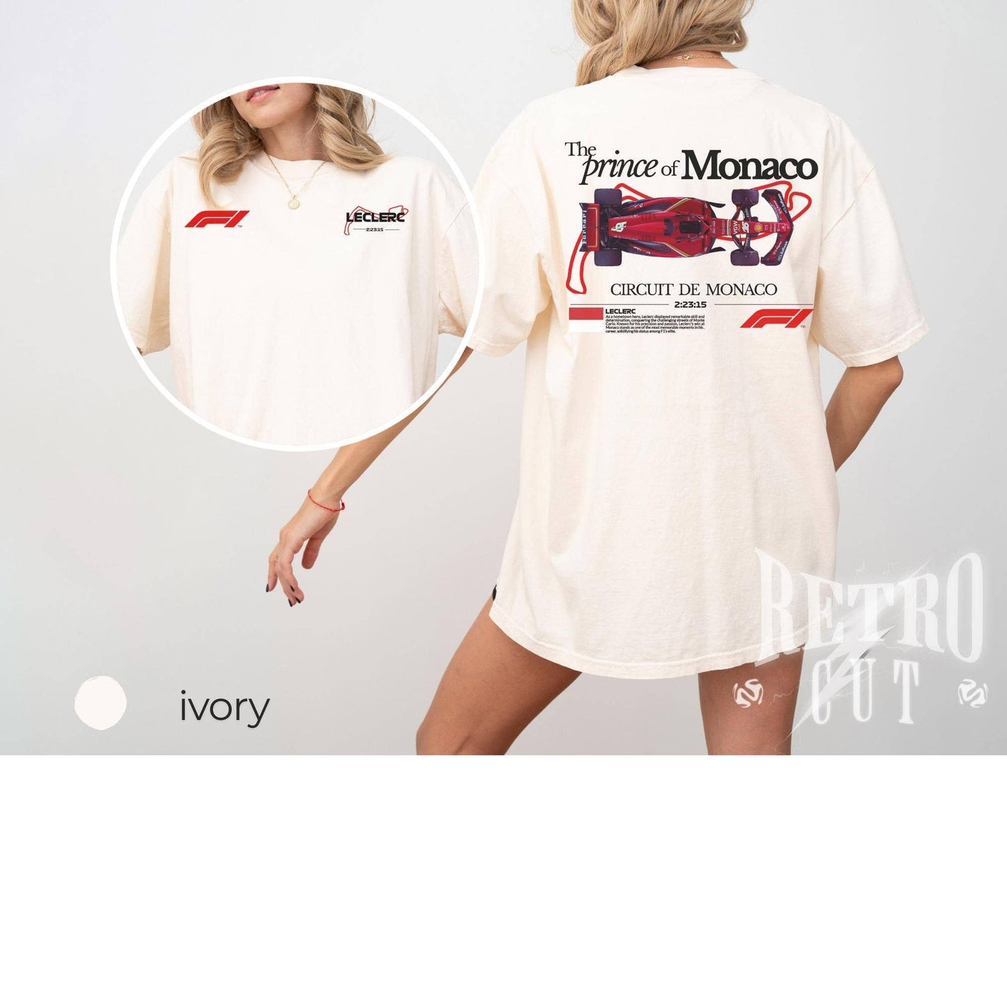 Limited Edition Charles Leclerc Monaco F1 Graphic Tee
