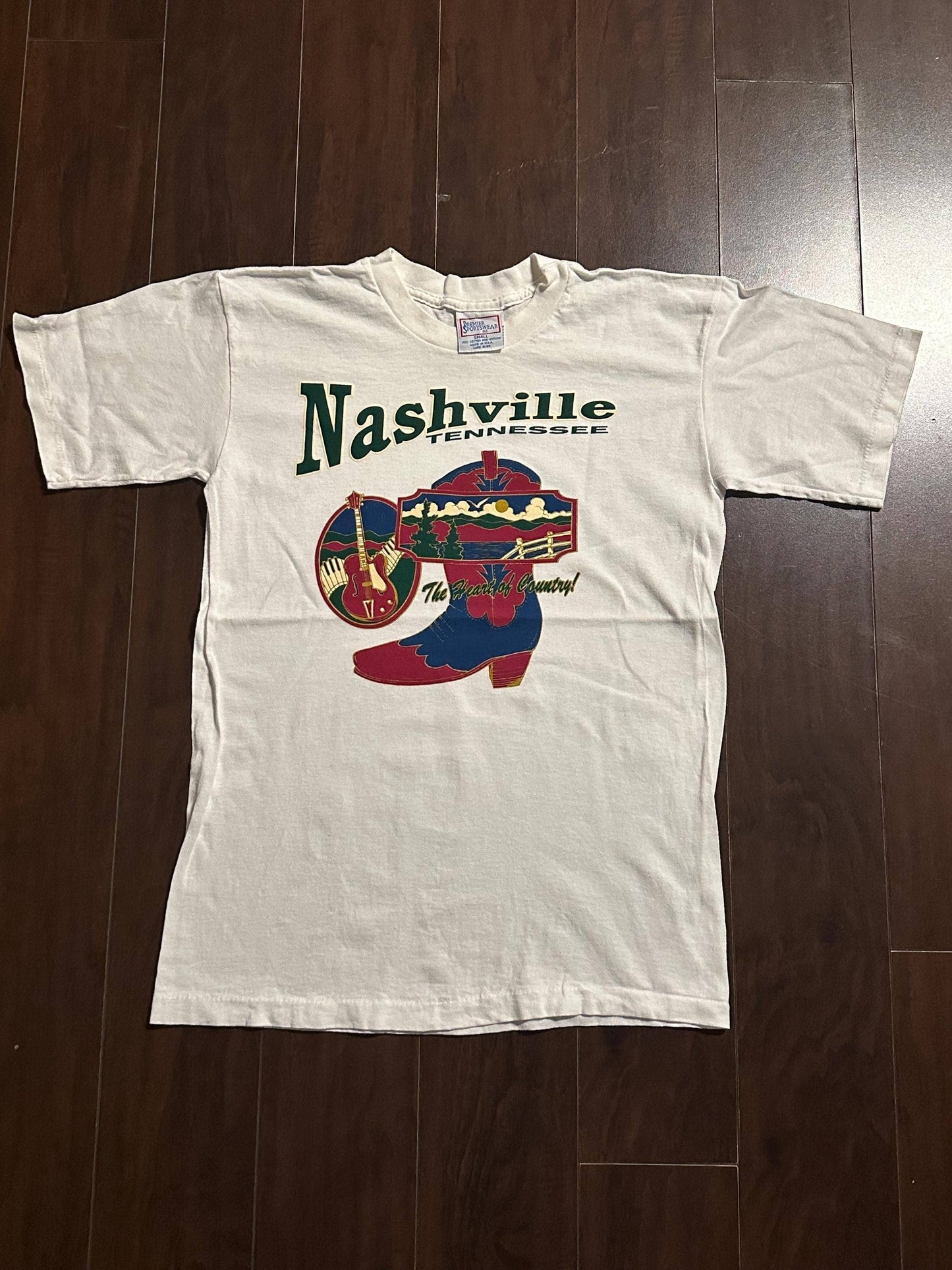 Nashville Tennessee Cowboy Boots Vintage Graphic T Shirt USA