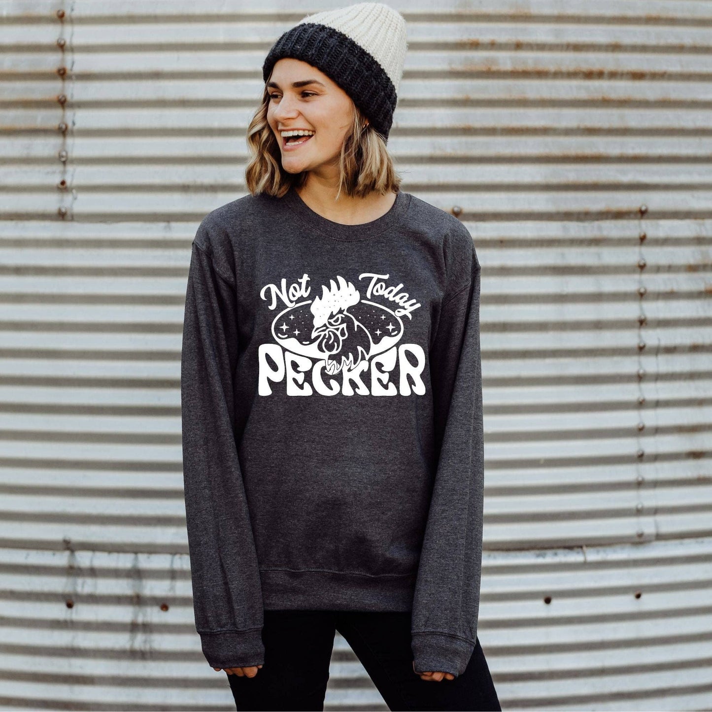 Not Today Pecker Crewneck Sweatshirt Hoodie 245