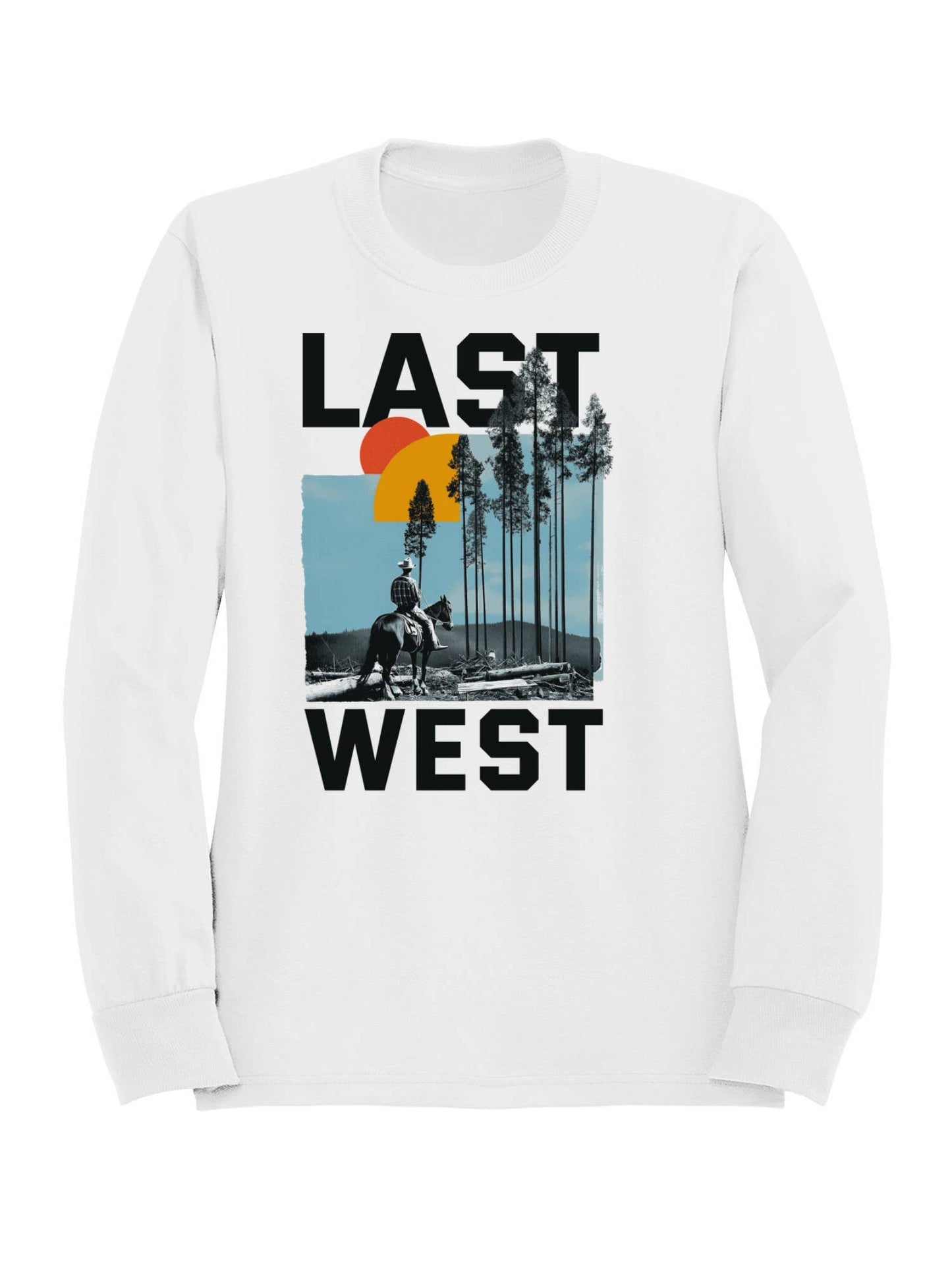 Last West Cowboy At Sunset Women's Sweatshirt