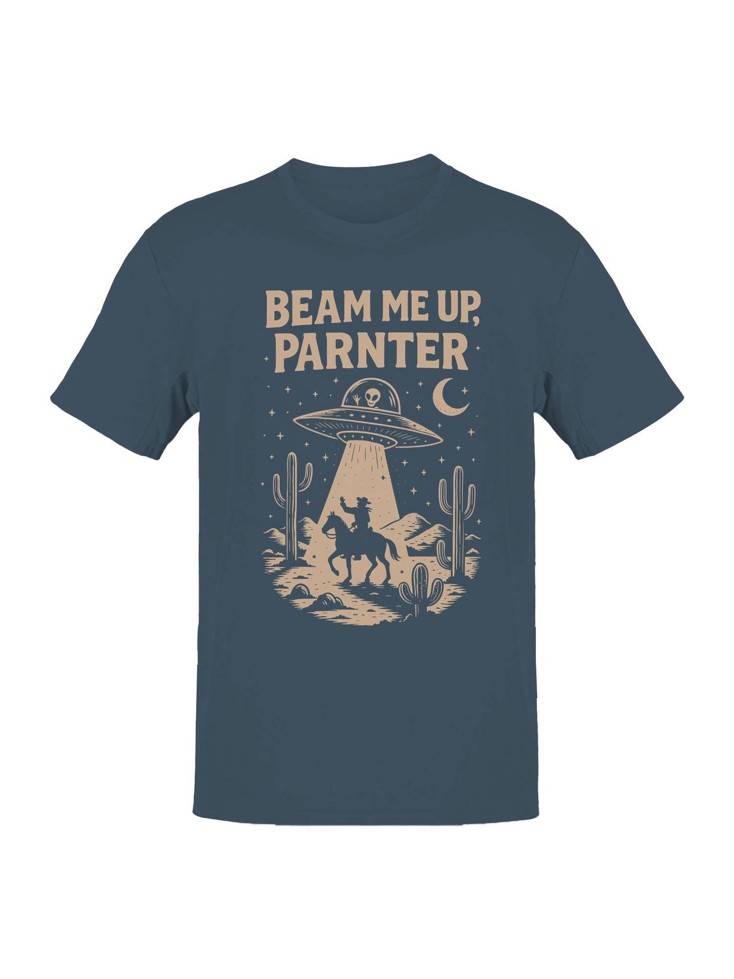 Beam Me Up, Parner Ufo Cowboy Men's T-Shirt