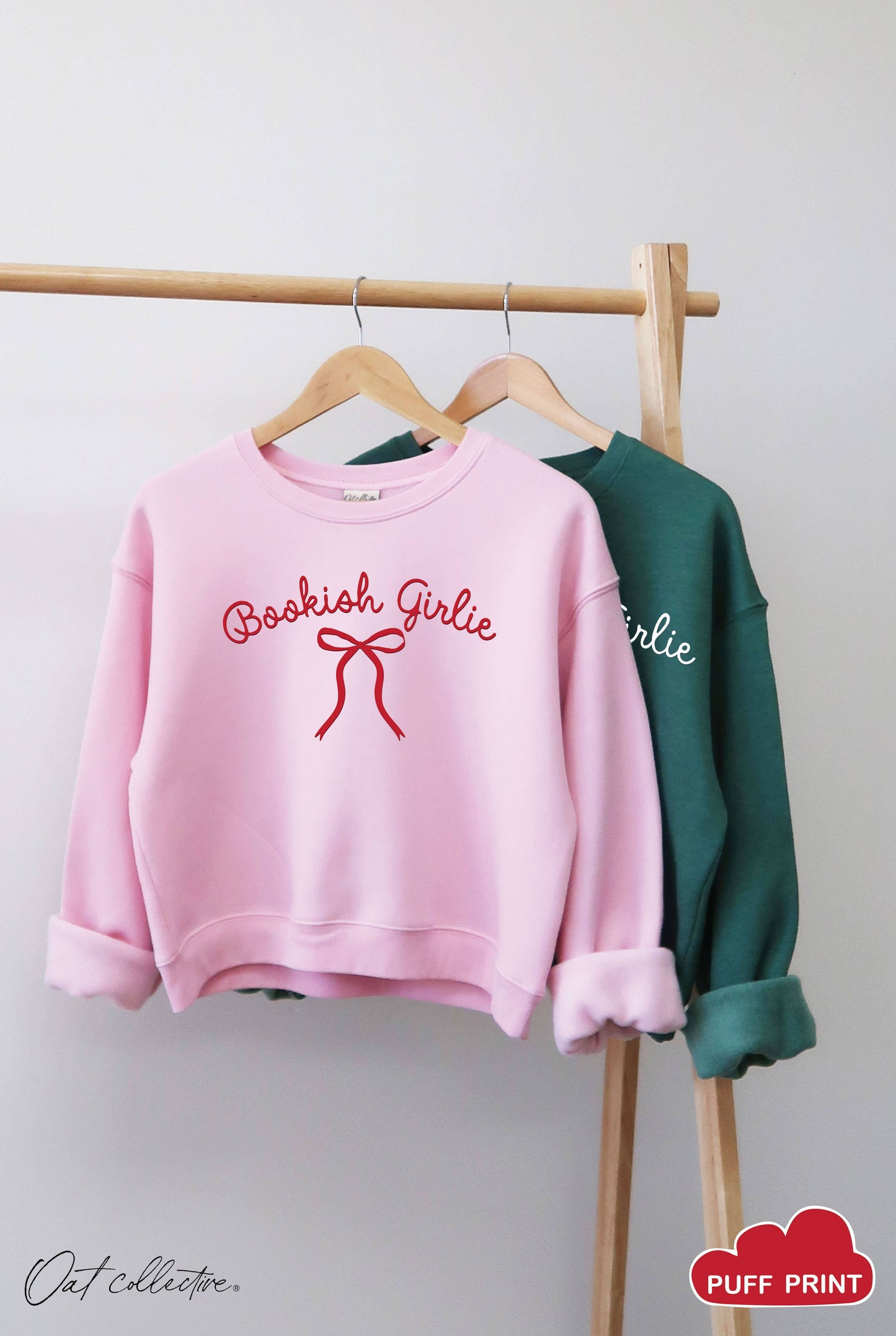 Bookish Girlie Mid Cropped Graphic Sweatshirt