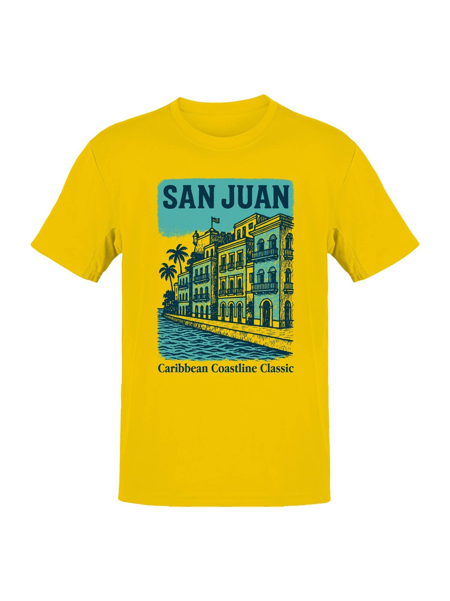 San Juan Caribbean Coastline Art Men's T-Shirt