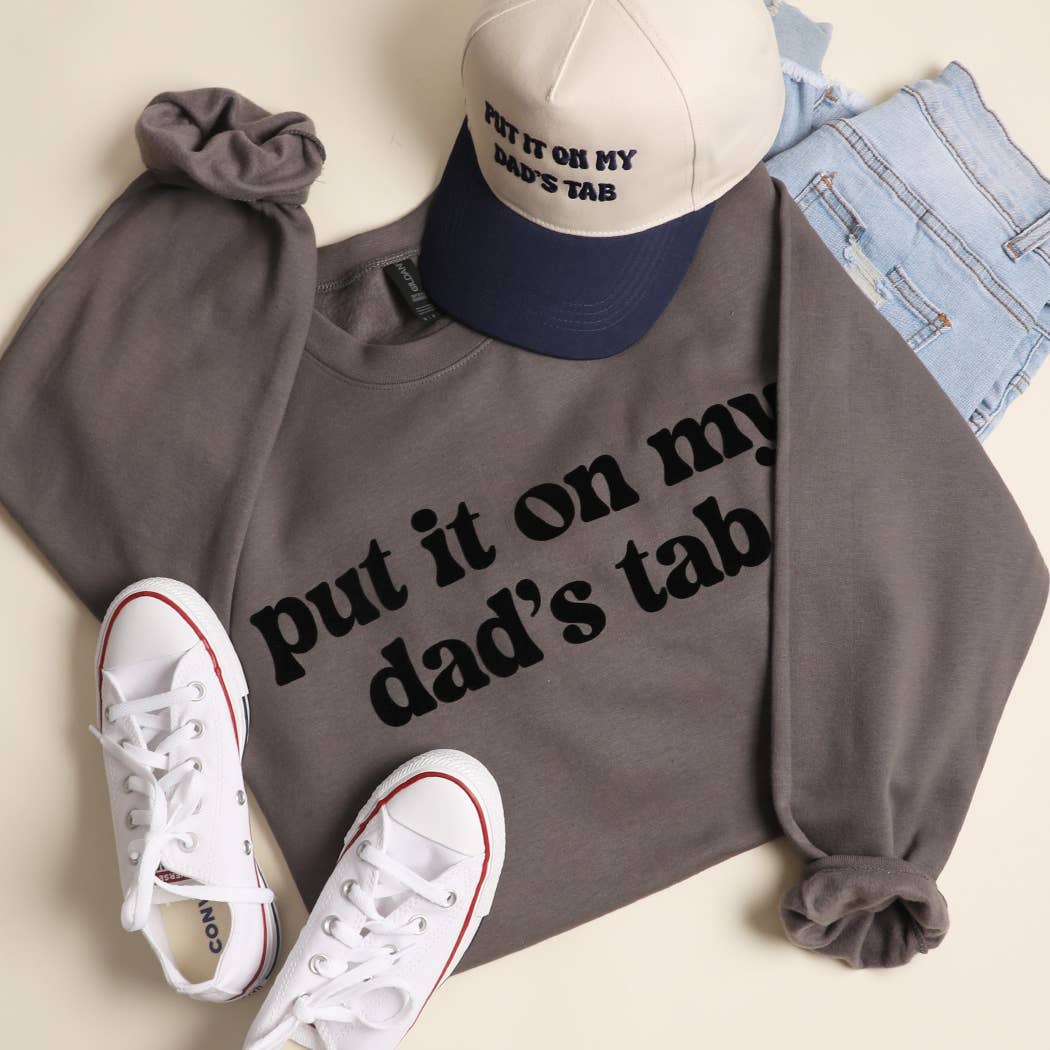 Put It On My Dad's Tab Midweight Crewneck Sweatshirt