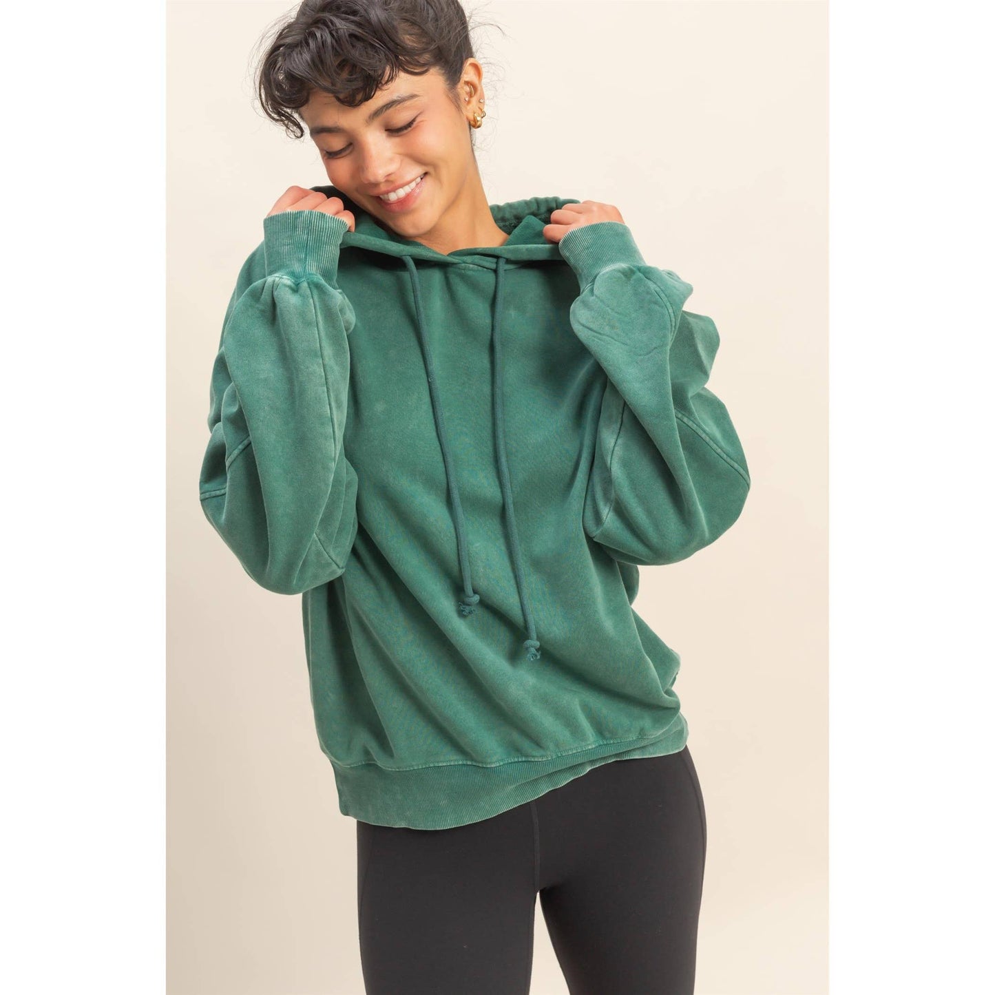 Mineral Washed Seam Detail Hoodie