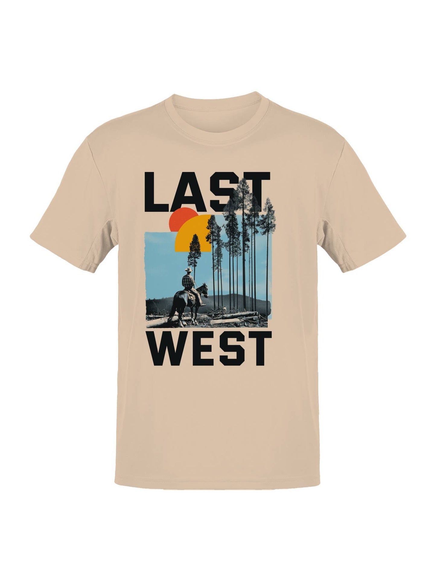Last West Cowboy At Sunset Men's T-Shirt