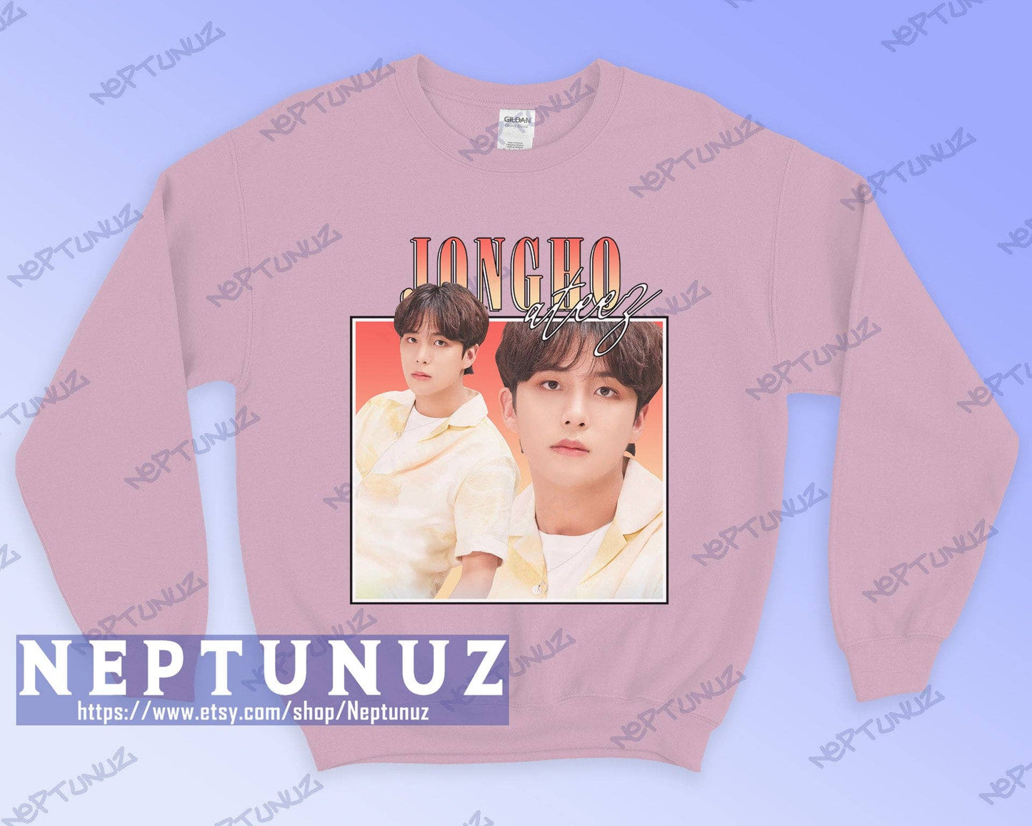 Jongho Ateez Kpop Retro Sweatshirt - Celebrity Vintage Style