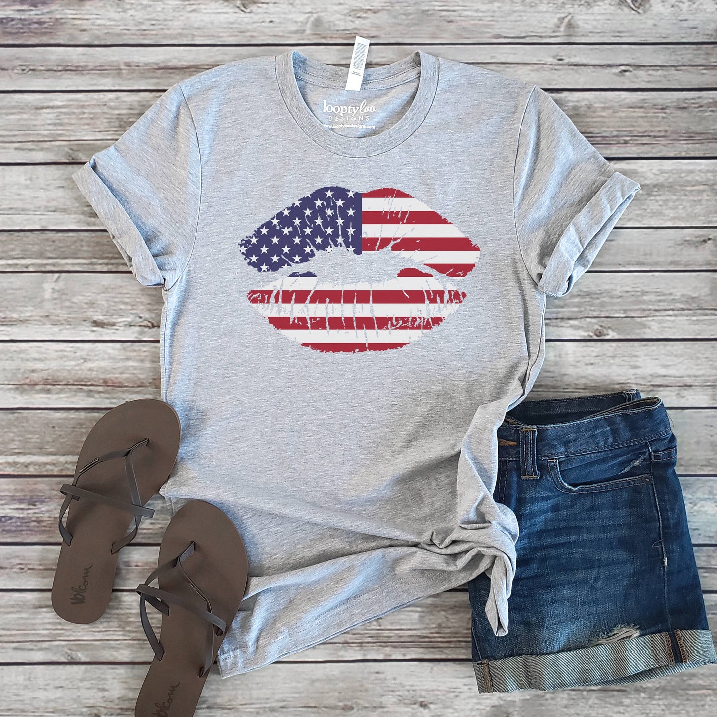 Lips Flag Tee | America | Sizes XS-2XL