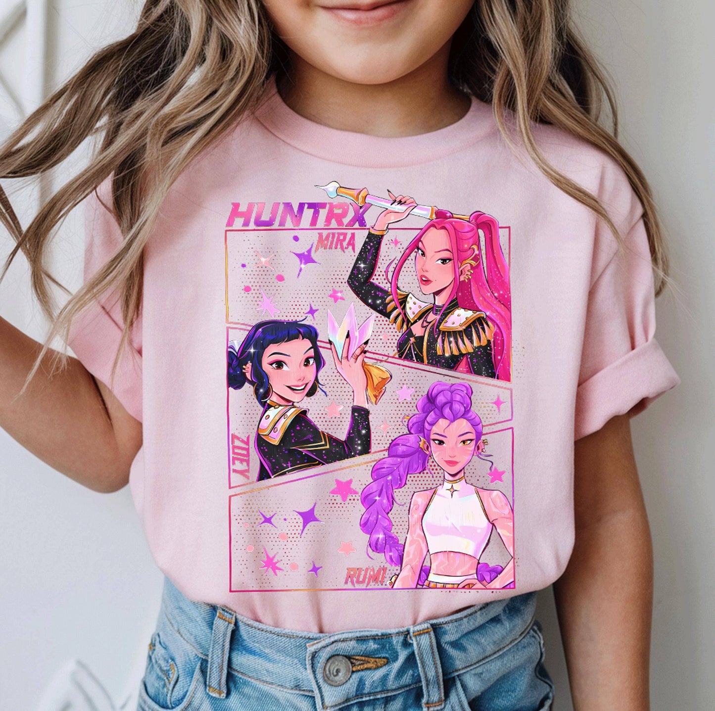 Huntrix Demon Hunters Kids T Shirt Kpop Movie Gift