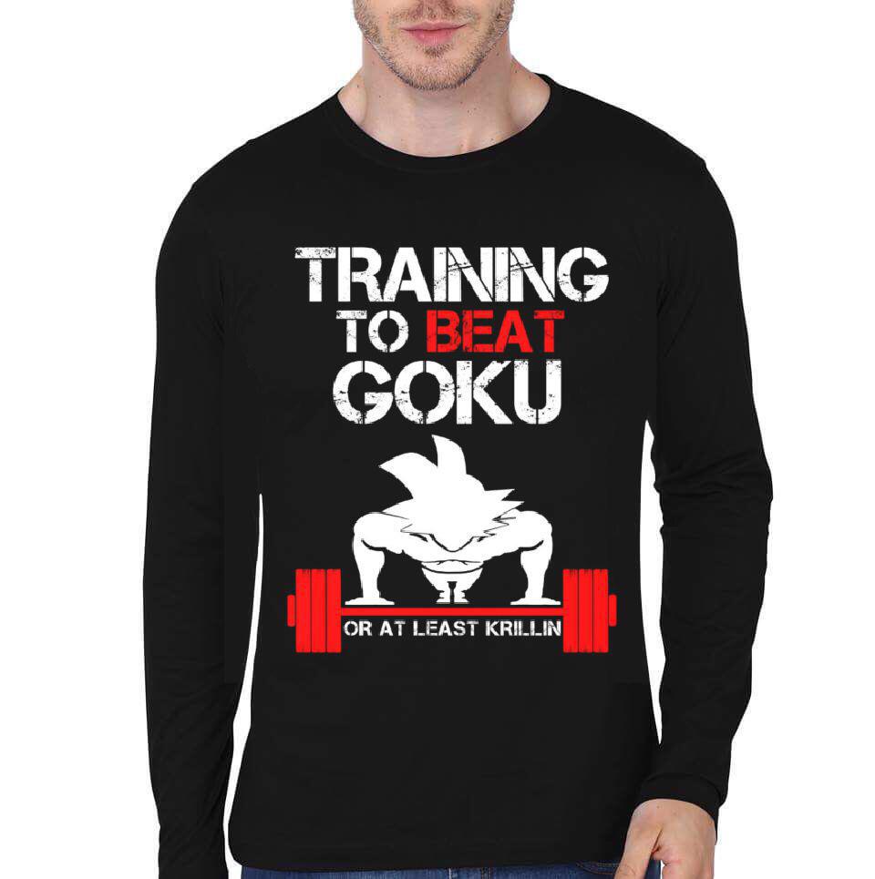 Training To Beat Goku Black T-Shirt