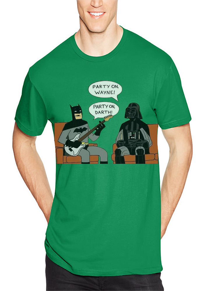 Party On Wayne Party On Darth Green T-Shirt