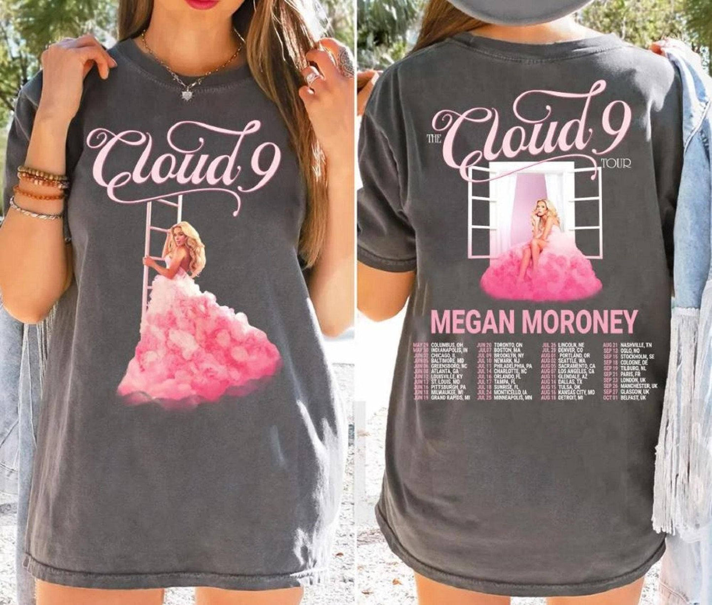 Vintage Megan Moroney Cloud 9 Tour Country Music Shirt