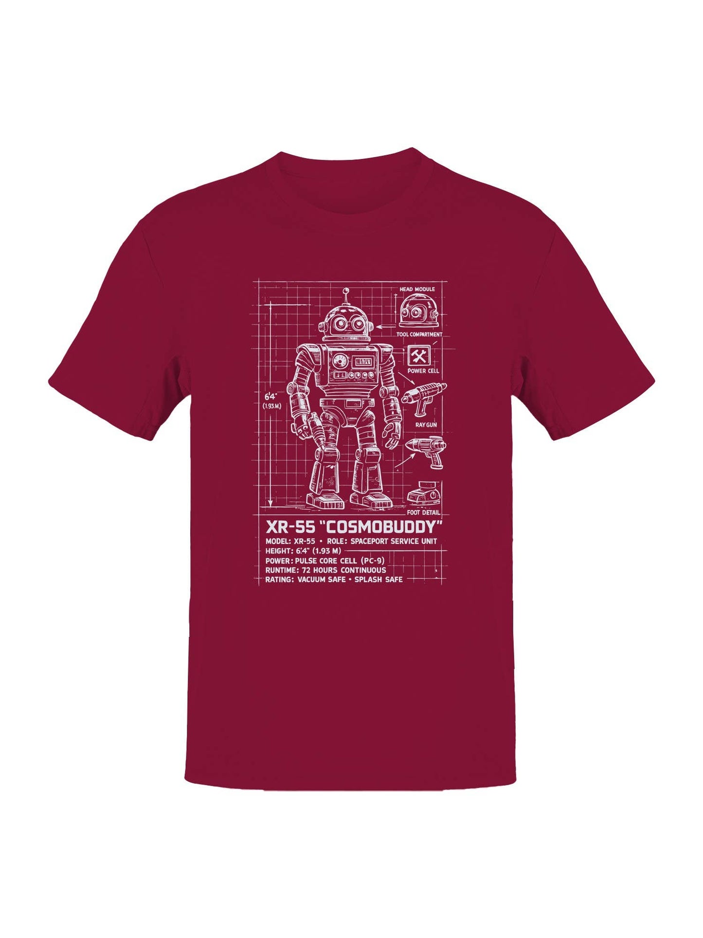 XR-55 "Cosmobuddy" Blueprint Design Men's T-Shirt