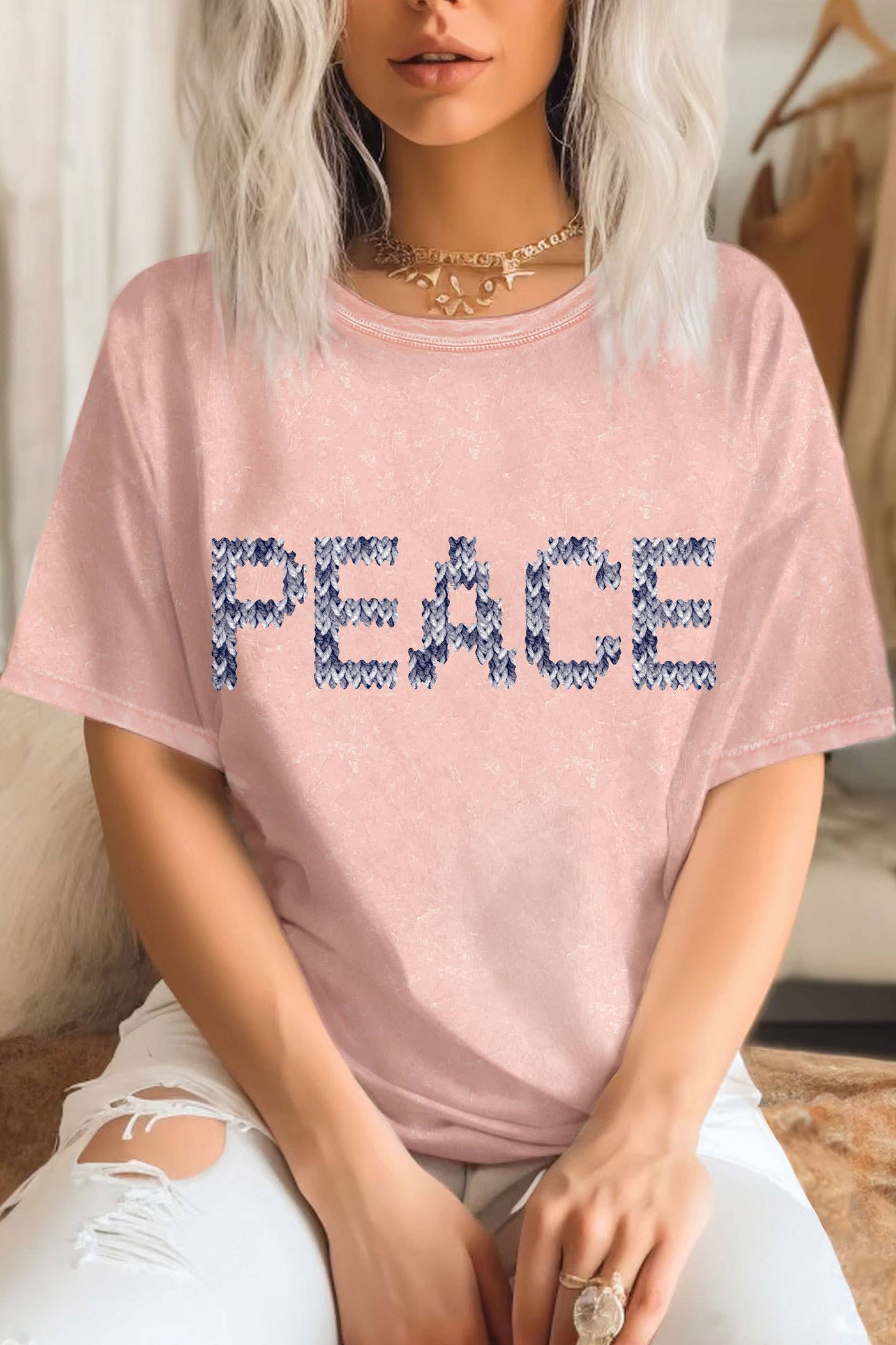 Peace Sweater Mineral Graphic T Shirts