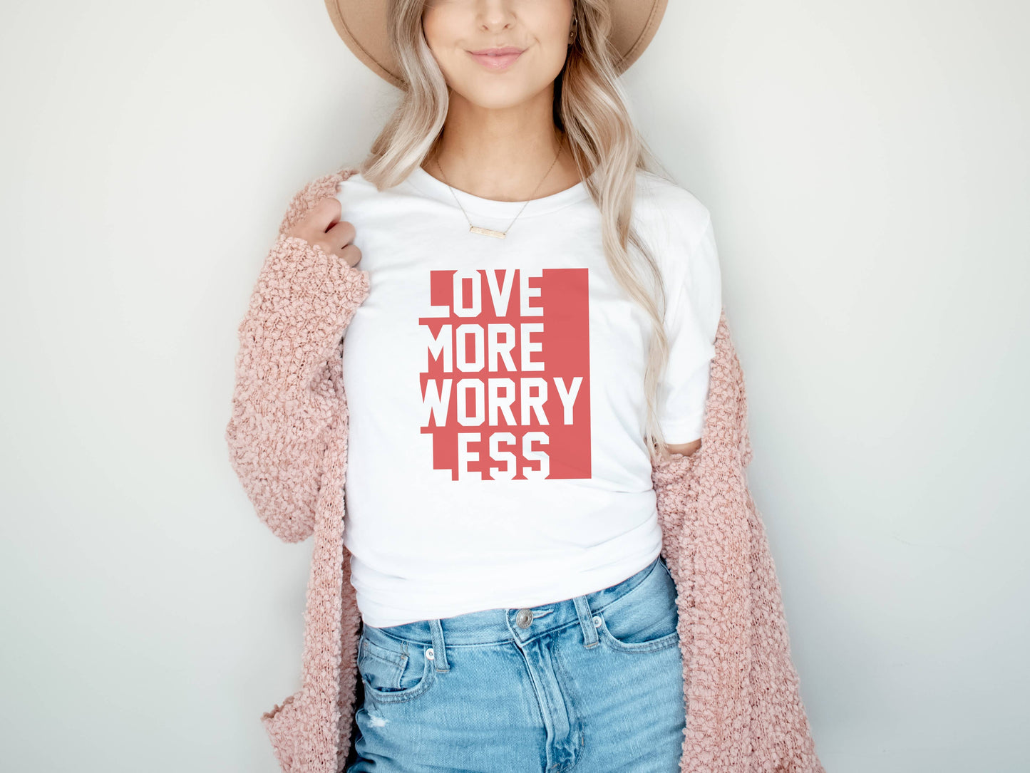 Love More Block| Valentines Day Graphic Tee