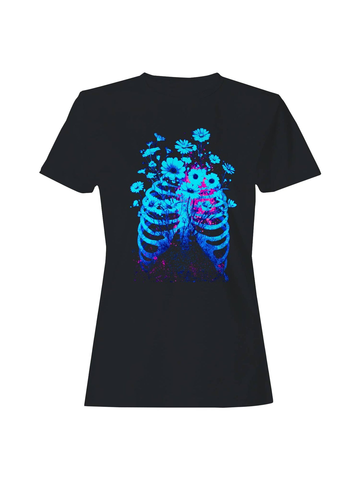 Floral Skeleton Bloom Art Women's T-Shirt