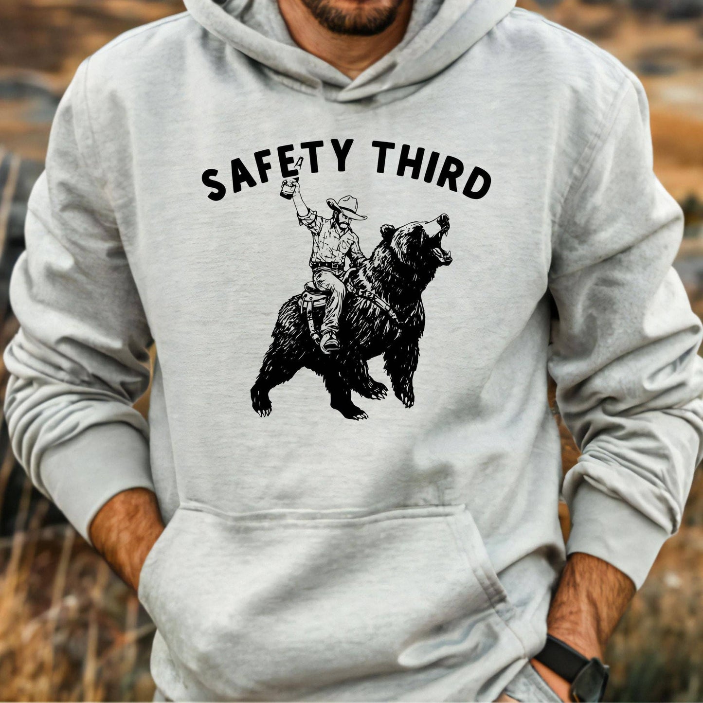 Hilarious Safety Third Bear Crewneck Sweatshirt Hoodie