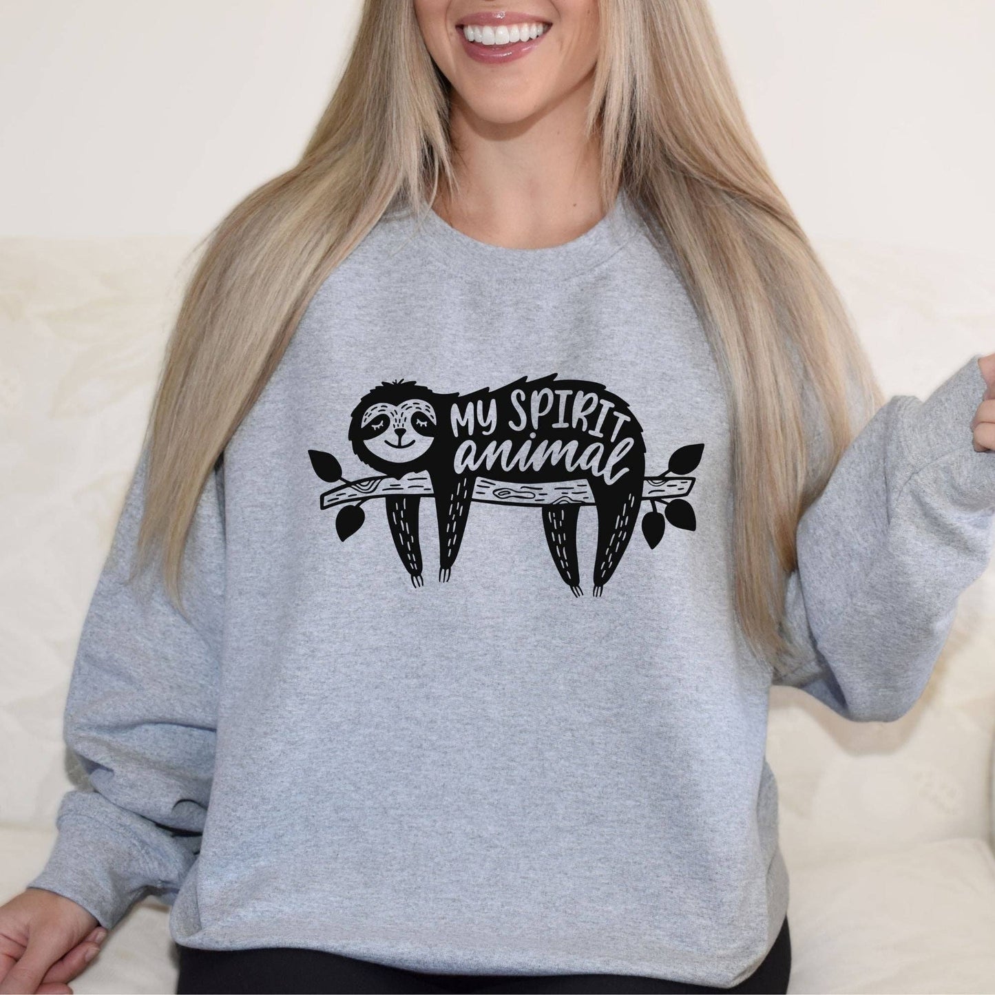 Sloth Spirit Animal Crewneck Sweatshirt Hoodie 103