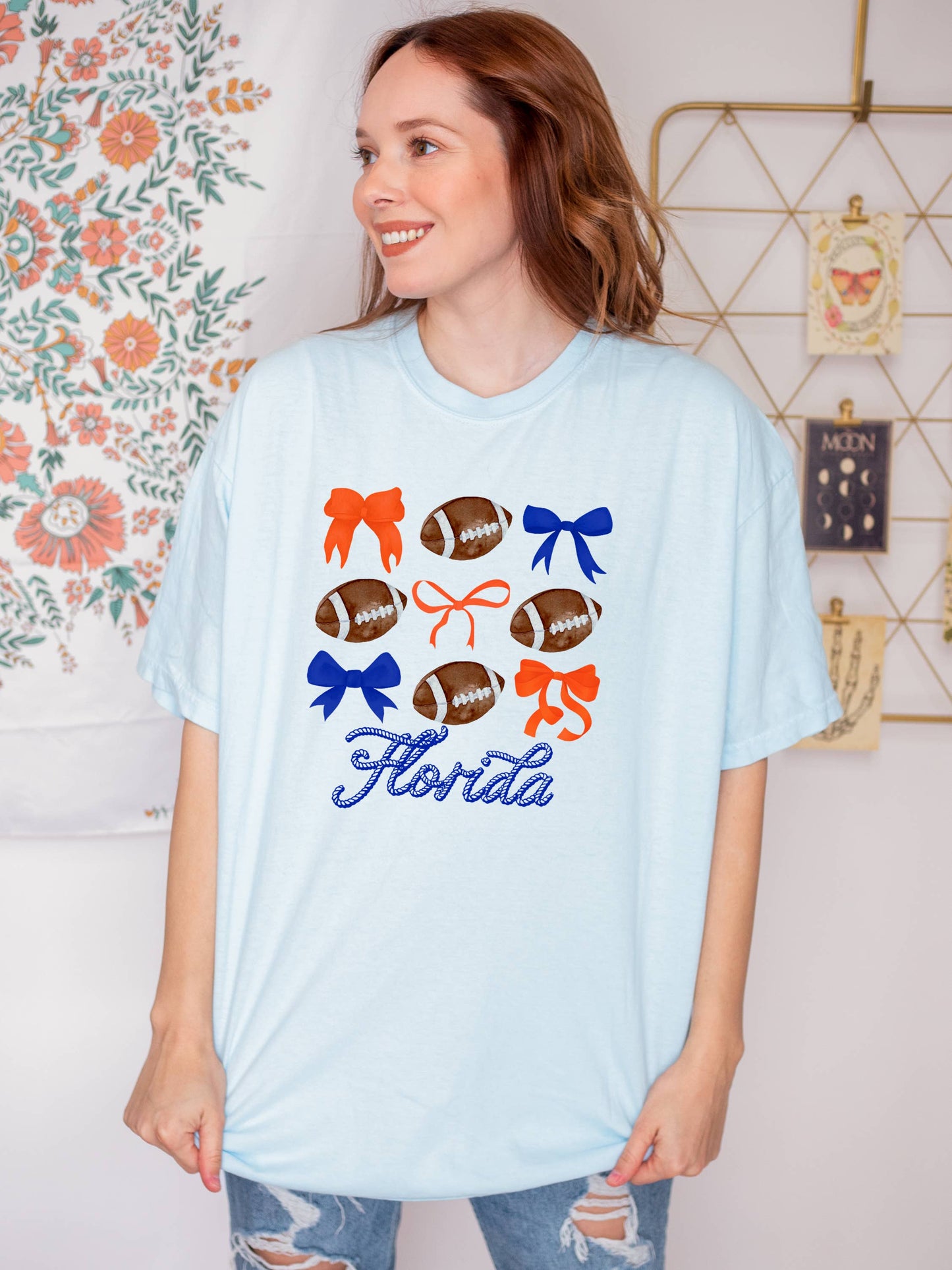 Florida, Florida Football Shirt, Bows, Preppy Gameday