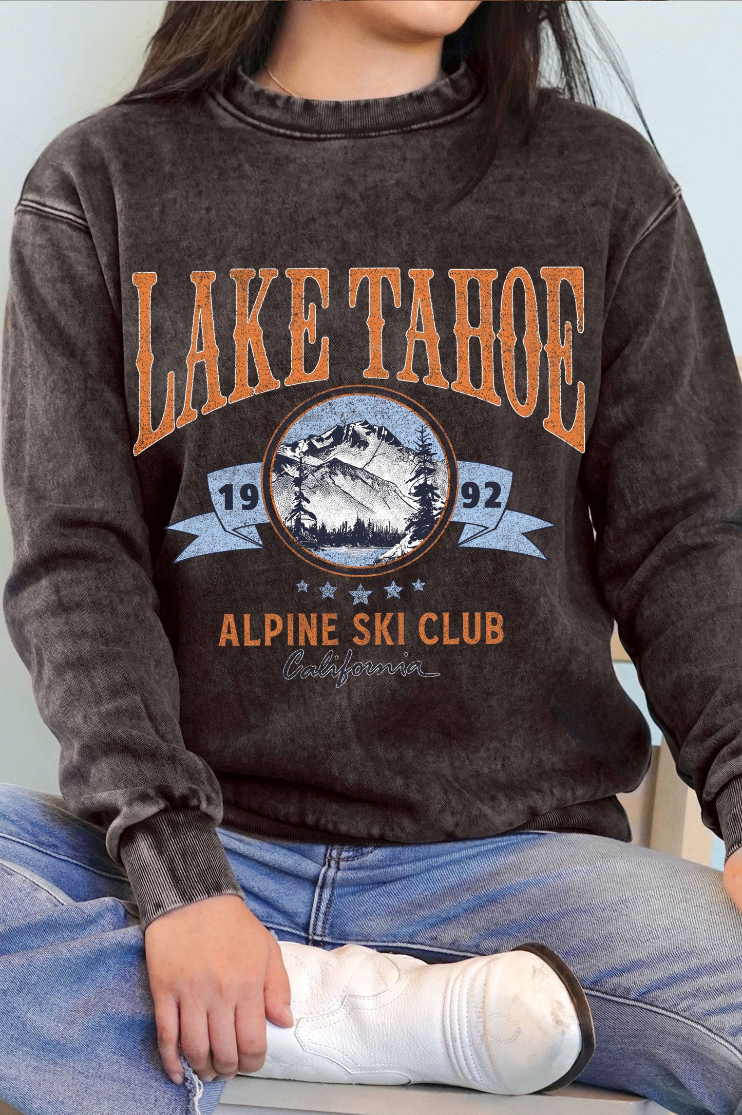 Lake Tahoe Alpine Ski Club Sgraphic Mineral Brushed Sweatshirt