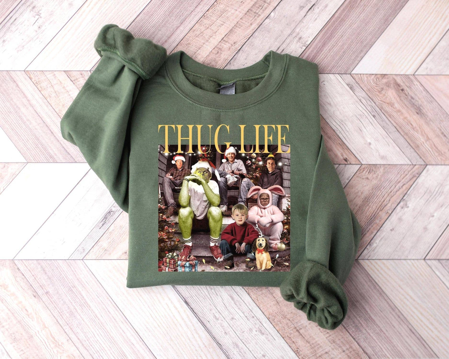 Thug Life Christmas Shirt Holiday Crewneck Xmas Gifts Top