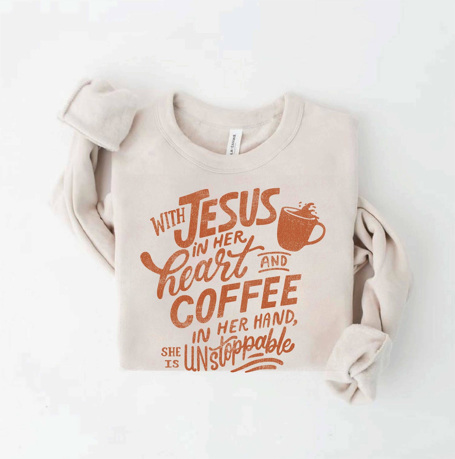 With Jesus in Her Heart Sweatshirt
