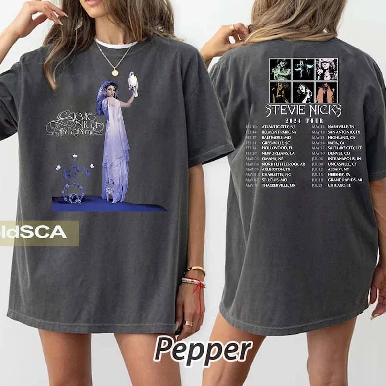 Vintage Stevie Nicks 2024 Tour T-Shirt Live in Concert Editi
