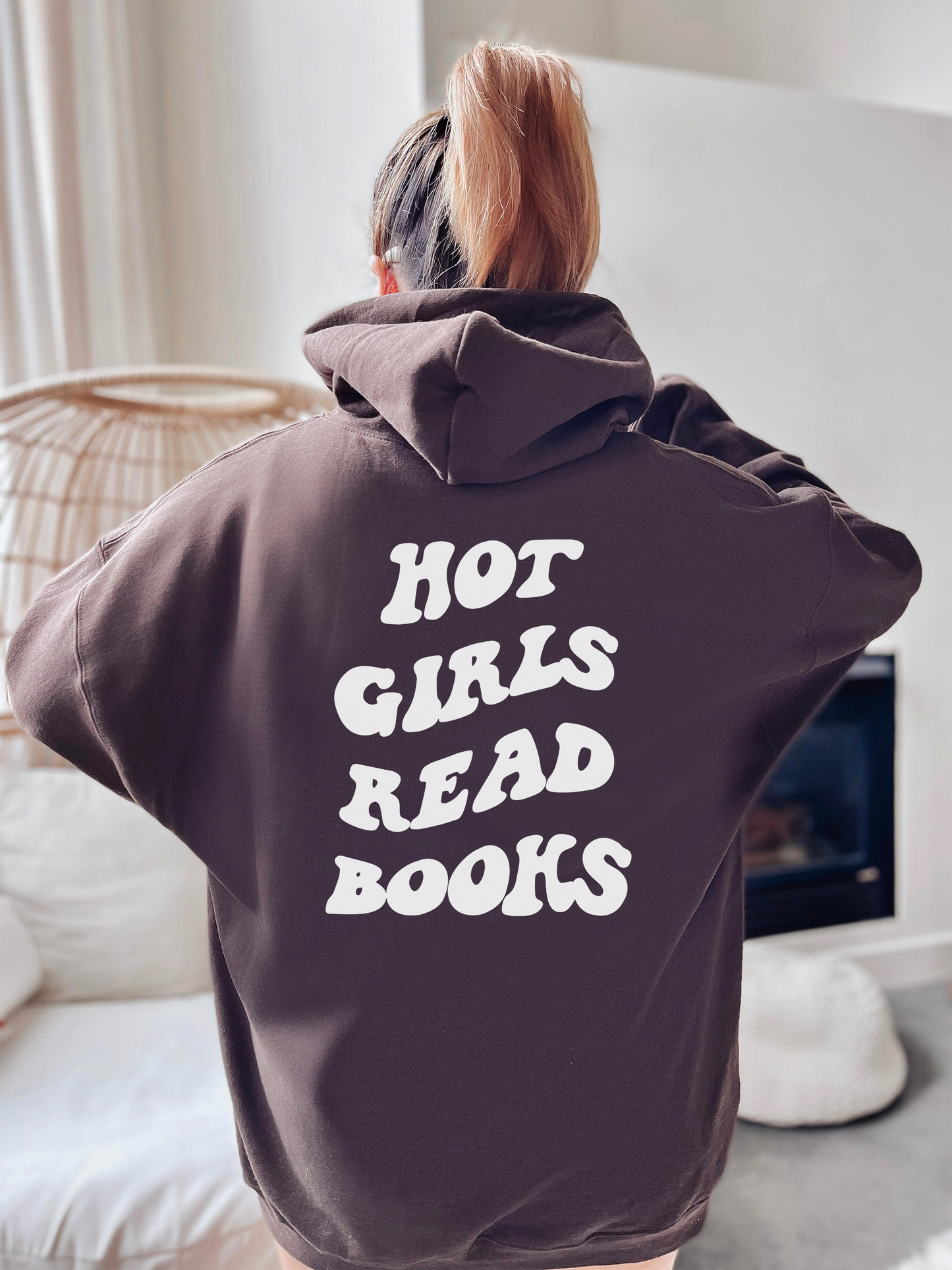 Hot Girls Read Books, Hooded Sweatshirt, Aesthetic Hoodie