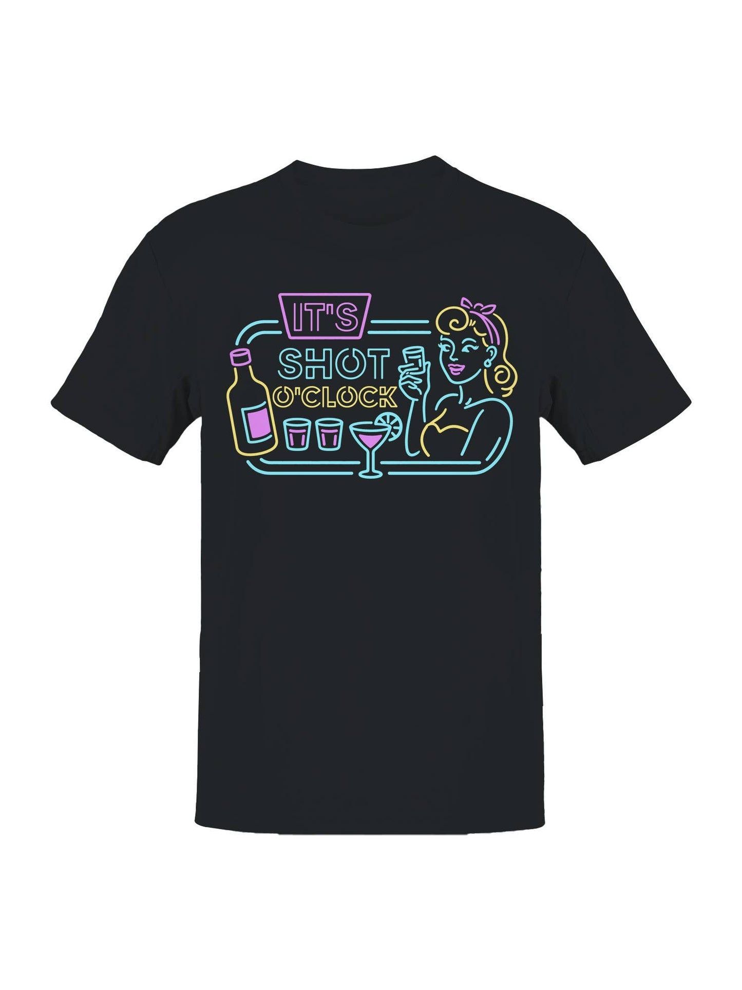 It's Shot O'clock Neon Art Men's T-Shirt