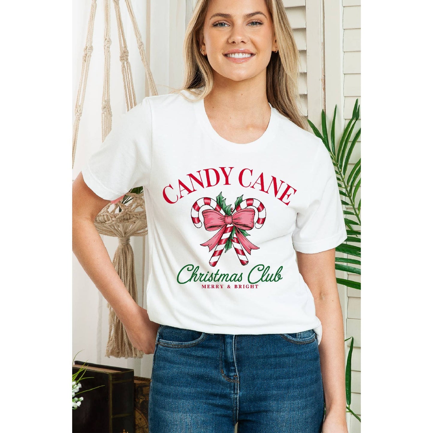 Candy Cane Christmas Club Short Sleeve Tee