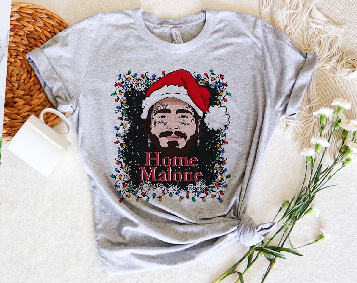 Home Malone - Funny Christmas Movie Parody T-Shirt