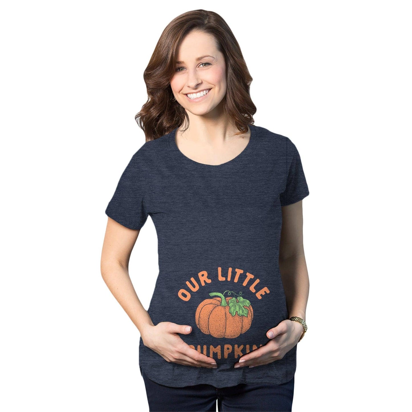 Our Little Pumpkin Maternity Tshirt Halloween Graphic Tee