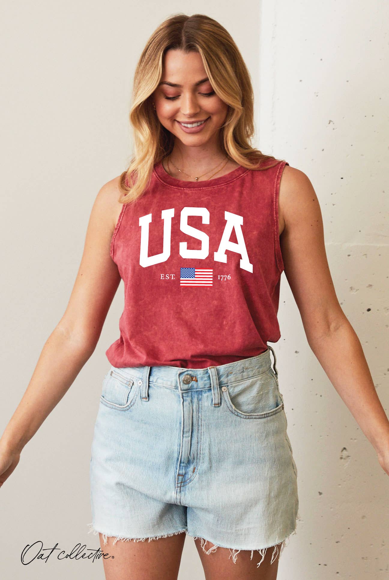 USA Est.1776 Mineral Graphic Tank Top
