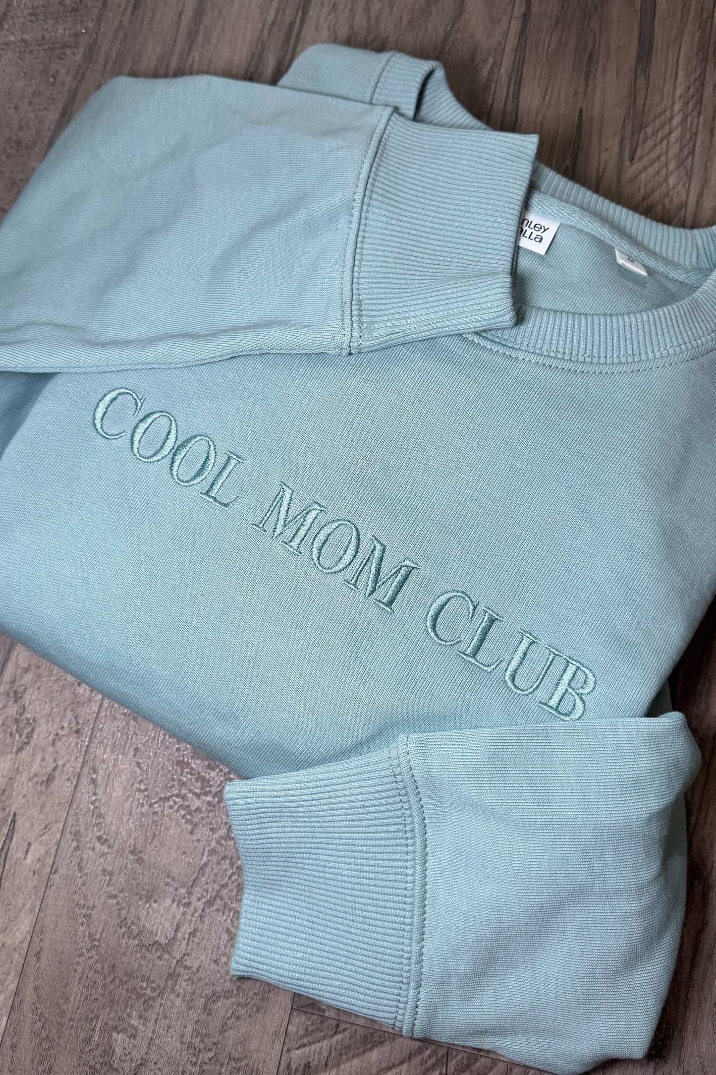 Embroidered Cool Mom Club Sweater