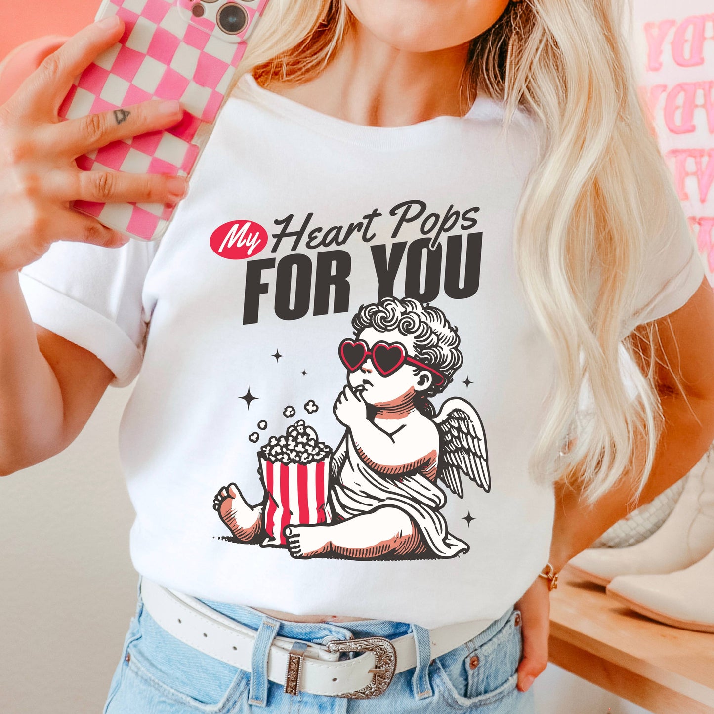 My Heart Pops For You Valentine Graphic Tee |Comfort Colors