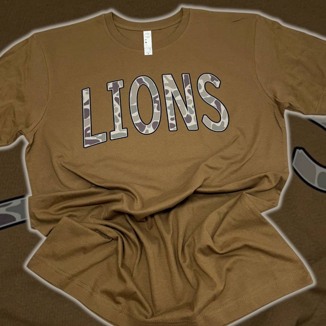 Lions Camo Coyote Brown T-Shirt