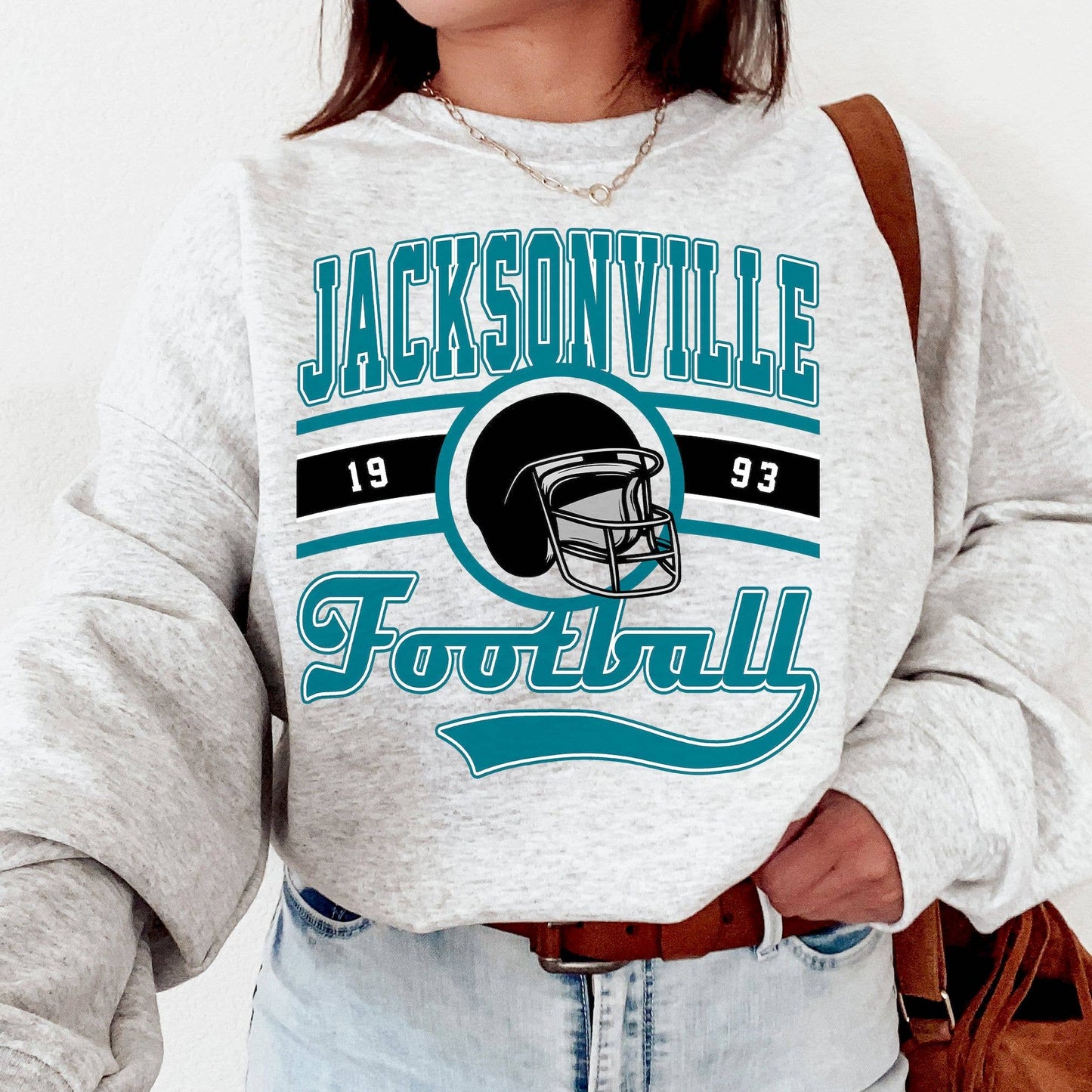 Vintage Jacksonville Football Crewneck Sweatshirt For Jaguar