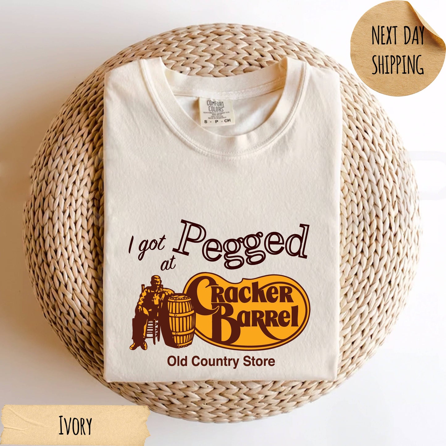 I Got Pegged At Cracker Barrel Funny Vintage T-Shirt