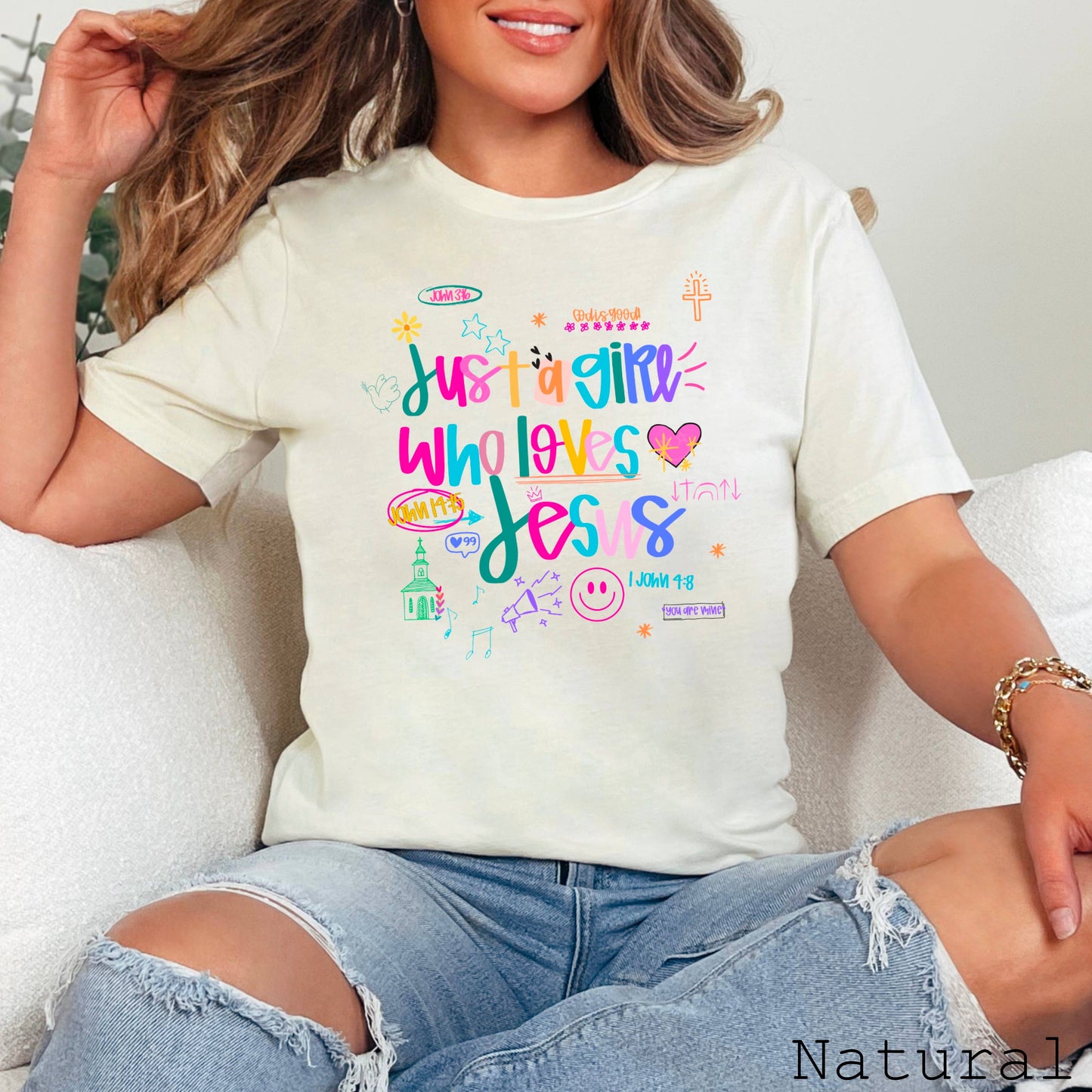 Just A Girl Who Loves Jesus Graphic Tee | Bella Canvas