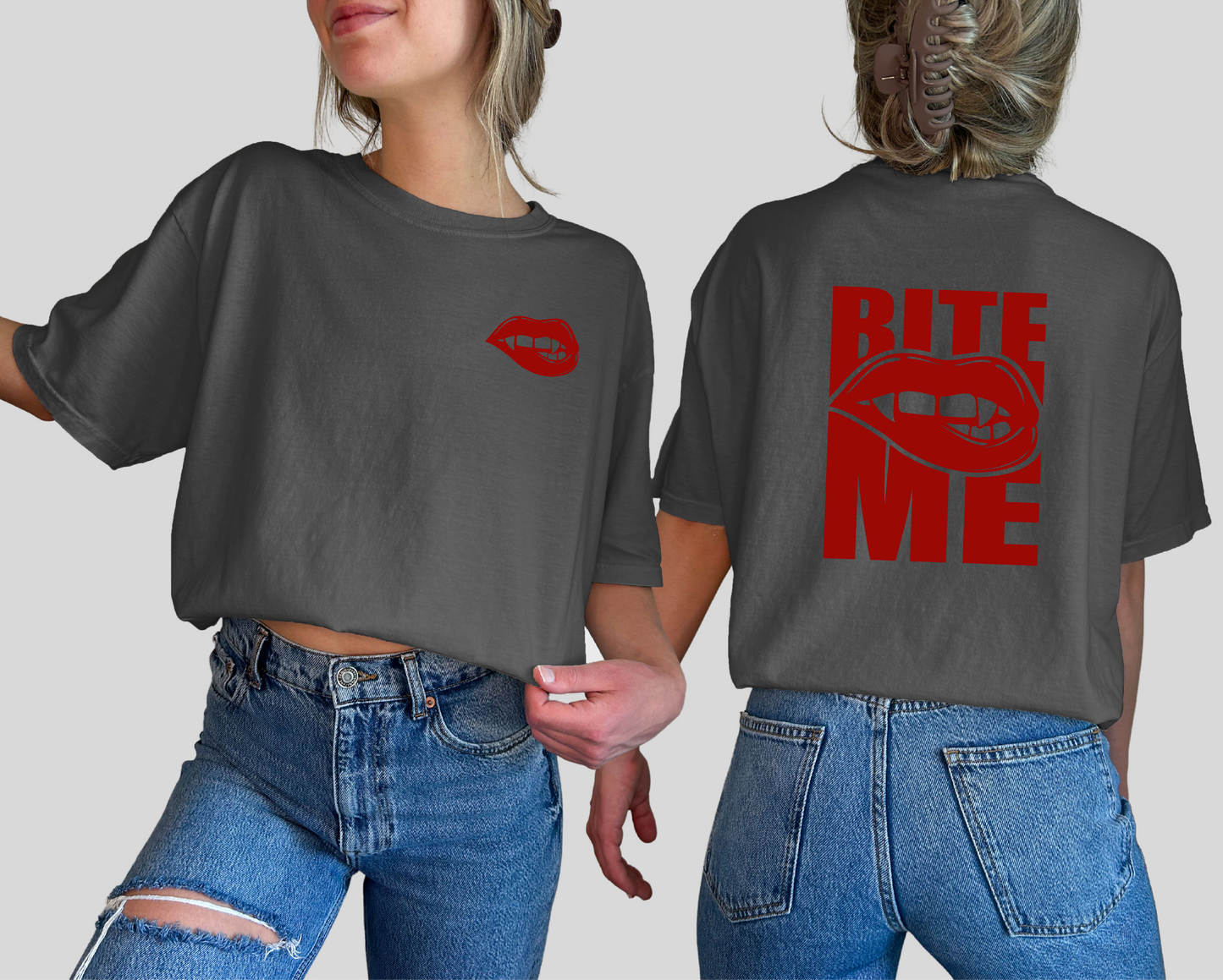 Bite Me, Halloween Tee, Graphic Tee, Trendy, Halloween