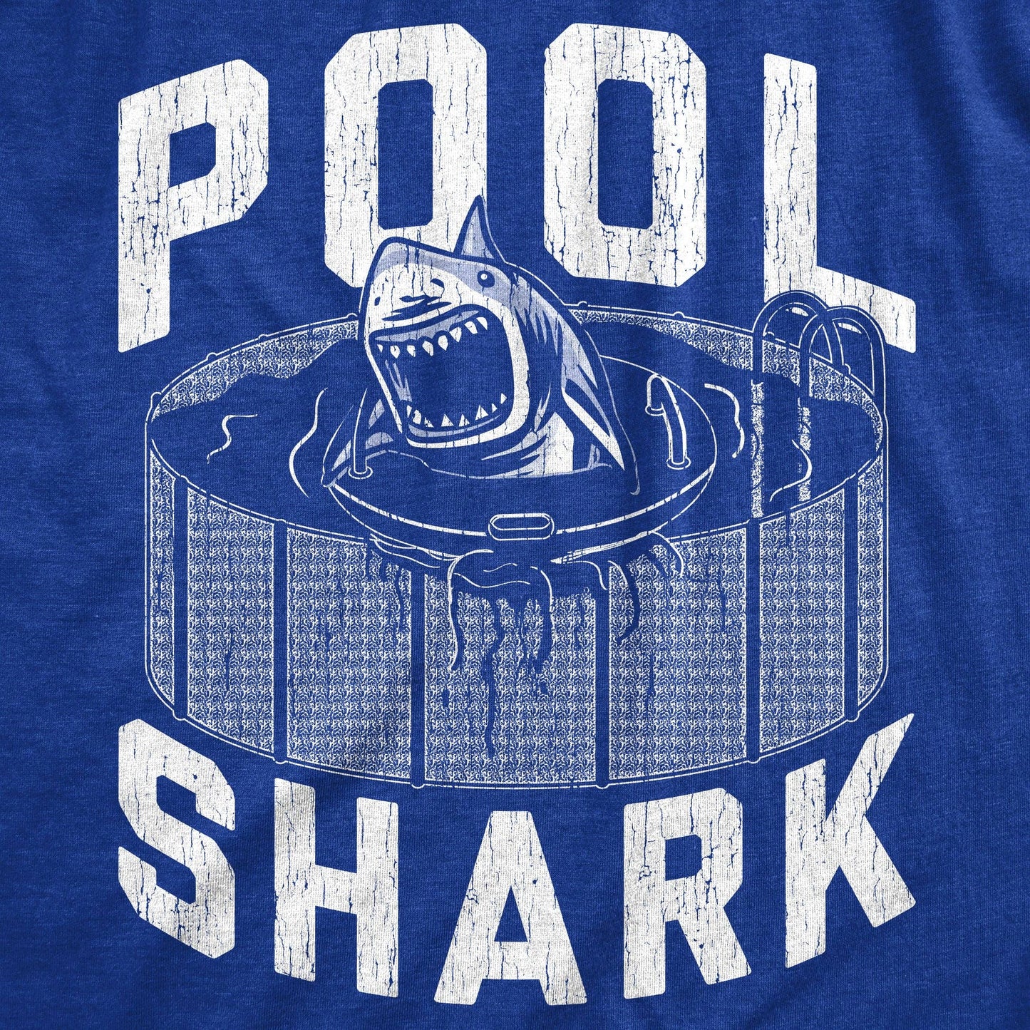 Pool Shark Men's Tshirt Shark Week Graphic Tee Western T