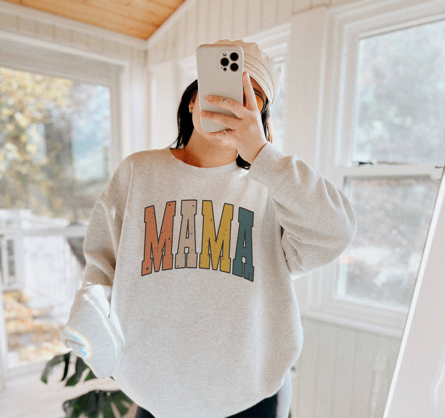 Fall Color Mama Crew Neck Sweatshirt | Fall Sweatshirt